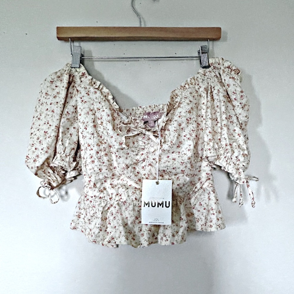 Show Me Your MUMU Floral Coquette Top